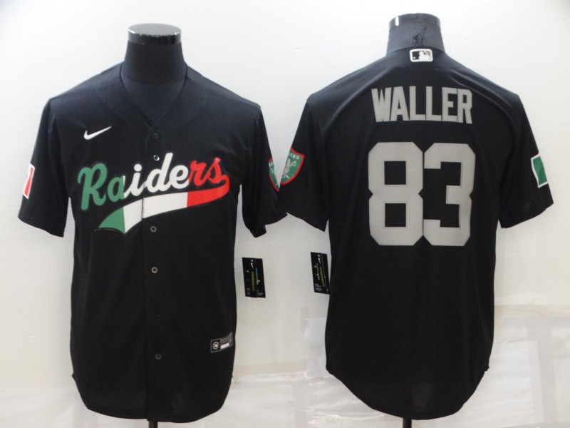 Men's Las Vegas Raiders #83 Darren Waller Black Mexico Stitched Jersey Men's Las Vegas Raiders #83 Darren Waller Black Mexico Stitched Jersey